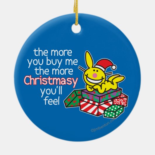 Feel Christmasy Keramisch Ornament (Achterkant)