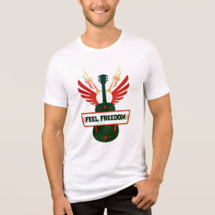 Feel Freedom Music T-shirt Freefit Unisex Trible