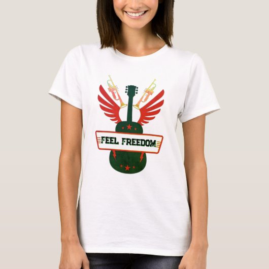 Feel Freedom T-shirt voor vrouwen | Freefit 100% k (Voorkant)