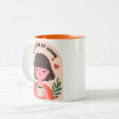 Feel good at home Mug Tweekleurige Koffiemok (Voorkant links)