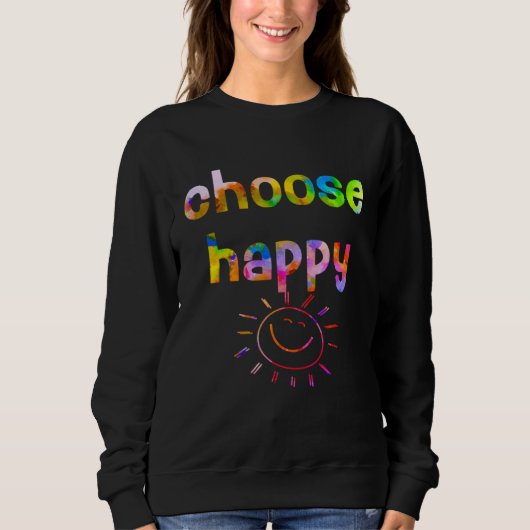 Feel Good  Choose Happiness Family Friend  V2Dk Trui (Voorkant)