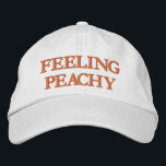 Feel Good Positive Mood Uplifting Aesthetic Quote Geborduurde Pet<br><div class="desc">This hat features an upbeat,  feel-good message designed to reflect optimism and lighthearted confidence. The warm tone and simple embroidered lettering give it an easy,  modern look that pairs naturally with casual,  everyday outfits. A subtle statement piece for people drawn to uplifting energy,  relaxed style,  and emotionally positive design.</div>