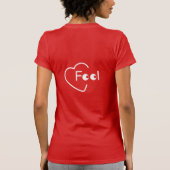 Feel Love Moving White Fun Typografie Gezichten T-shirt (Achterkant)