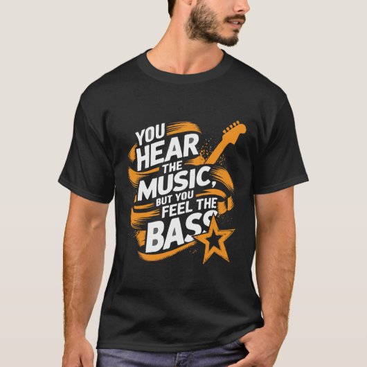 Feel the Bass – Bold T-shirt voor Rhythm-Driven So (Voorkant)