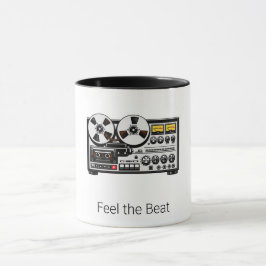 Feel the Beat Retro Audiocassette Koffiemok Mok