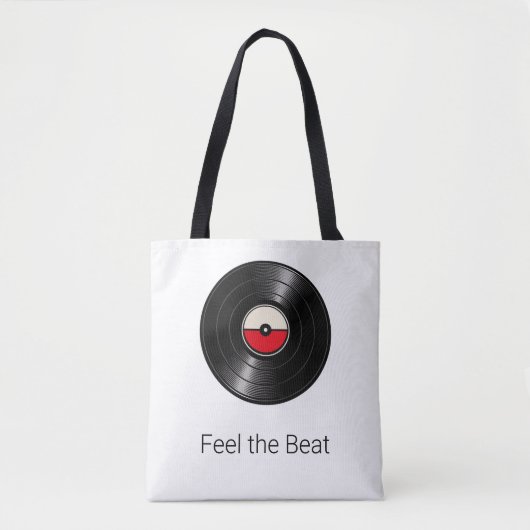 Feel the Beat Retro Vinyl Tas (Voorkant)
