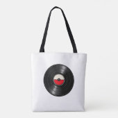 Feel the Beat Retro Vinyl Tas (Achterkant)