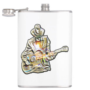 Feel the Blues - Artistiek gitaarontwerp Heupfles