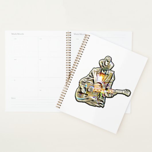 Feel the Blues - Artistiek gitaarontwerp Planner (Display)