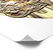 Feel the Blues - Artistiek gitaarontwerp Poster (Hoek)