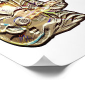 Feel the Blues - Artistiek gitaarontwerp Poster (Hoek)