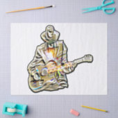 Feel the Blues - Artistiek gitaarontwerp Tissuepapier (Craft)