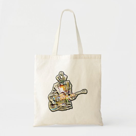 Feel the Blues - Artistiek gitaarontwerp Tote Bag (Voorkant)