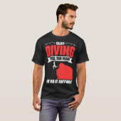 Feel The Fear Cliff Diving Extreme Jumping Cliff D T-shirt (Voorkant volledig)
