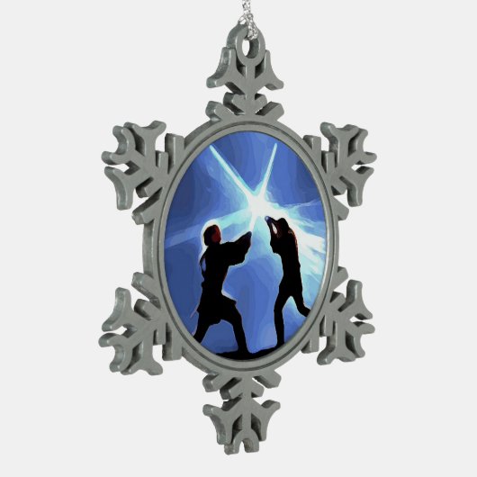 Feel the Force Tin Sneeuwvlok Ornament (Links)