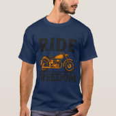 Feel the Freedom Retro Motorcycle Ride Fast Art bo T-shirt (Voorkant)