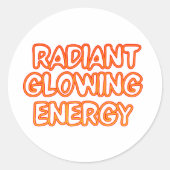 Feel the Glow Ronde Sticker (Voorkant)