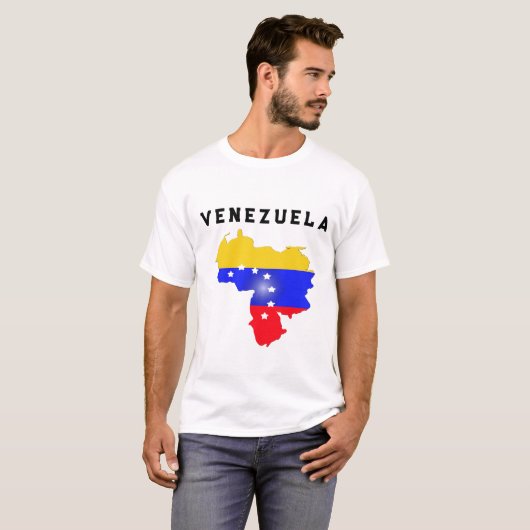 Feel the heartbeat of Venezuela with this vibrant T-shirt (Voorkant volledig)
