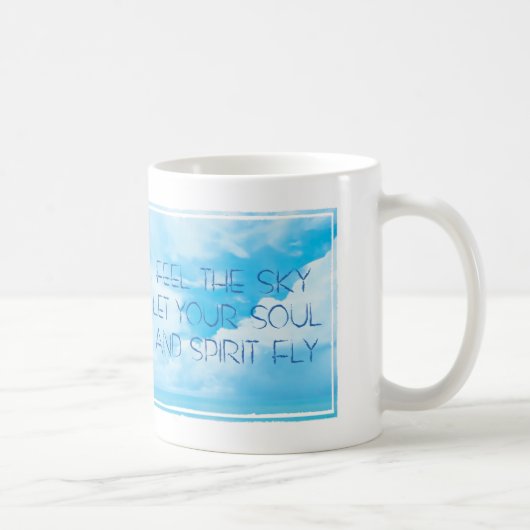 Feel the sky mug koffiemok (Rechts)