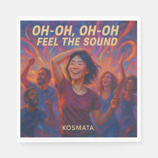 Feel the Sound - Serviette Servet (Voorkant)