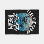 Feel The Spray Live The Dream Water Ski  Fleece Deken (Voorkant (Horizontaal))