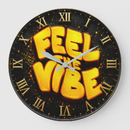 Feel the Vibe Motivationa Grote Klok