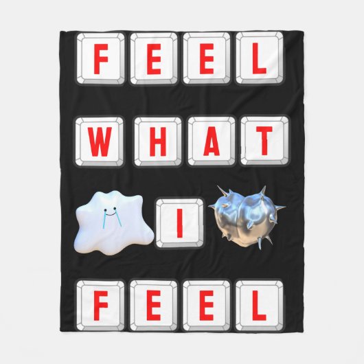 Feel What I Feel Fleece Deken (Voorkant)