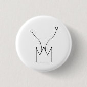 Feelers en kroonpinnen ronde button 3,2 cm (Voorkant)