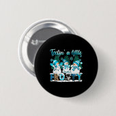 Feelin A Little Frosty Cute Snowman Winter Christm Ronde Button 5,7 Cm (Voorkant /achterkant)