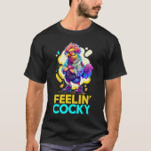 Feelin' Cocky Cool Rooster Zelfvertrouwen T-shirt (Voorkant)