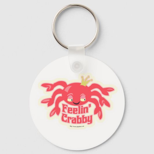 Feelin Crabby Cute Crab Sleutelhanger (Voorkant)