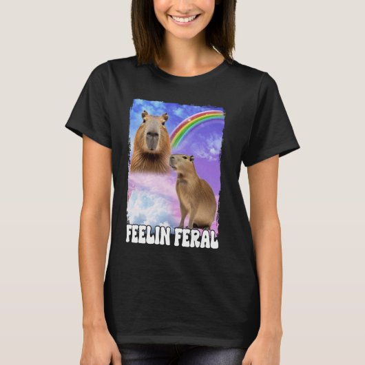 Feelin Feral Capybara T-shirt (Voorkant)