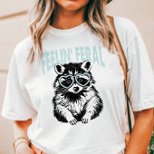Feelin' Feral Heart Zonnebril Wasbeer Tri-Blend Shirt