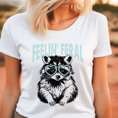 Feelin' Feral Heart Zonnebril Wasbeer Tri-Blend Shirt
