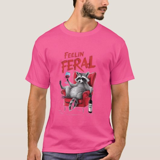 Feelin Feral Racoon T-shirt (Voorkant)