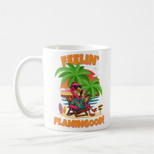 Feelin’ Flamingood Grappig Flamingo Zomer Ontwerp Koffiemok