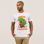 Feelin’ Flamingood Grappig Flamingo Zomer Ontwerp T-shirt (Voorkant volledig)