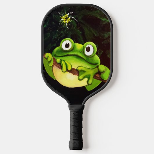 Feelin' Froggy Green Frog Pickleball Paddle (Achterkant)