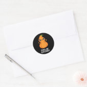 Feelin Gourd Funny Veggie Pun Dark BG Ronde Sticker (Envelop)