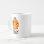 Feelin Gourd Funny Veggie Pun Koffiemok (Voorkant links)
