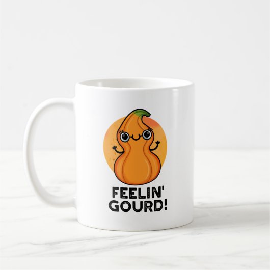 Feelin Gourd Funny Veggie Pun Koffiemok (Links)