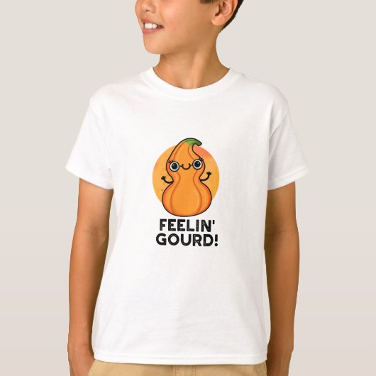 Feelin Gourd Funny Veggie Pun T-shirt (Voorkant)