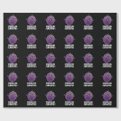 Feelin Grape Funny Fruit Pun Dark BG Cadeaupapier (Vlak)