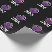 Feelin Grape Funny Fruit Pun Dark BG Cadeaupapier (Hoek)