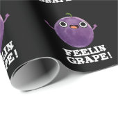Feelin Grape Funny Fruit Pun Dark BG Cadeaupapier (Rol Hoek)