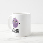 Feelin Grape Funny Fruit Pun Koffiemok (Voorkant links)