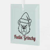 Feelin Grinchy Glas Ornament (Voorkant links)