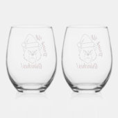 Feelin Grinchy Wijnglas Zonder Voet (Achterkant)