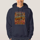Feelin Groovy Gepersonaliseerde Retro 70s Hoodie (Voorkant)