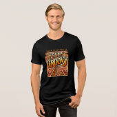 Feelin Groovy Gepersonaliseerde Retro 70s  Tri-Blend Shirt (Voorkant volledig)